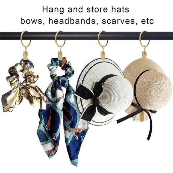 40 Pack Curtain Rings with Clips, Drapery Clips Rings, Hangers Drapes 1.26 Inch - Picture 5 of 6